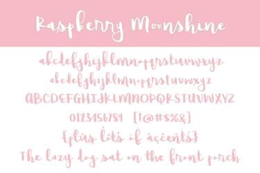 Raspberry Moonshine Letters